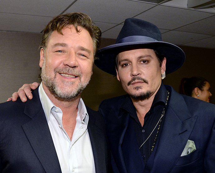 Рассел Кроу и Джонни Депп