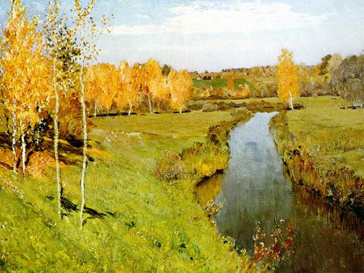 Картина Левитана «Золотая осень» Картина Левитана «Золотая осень»