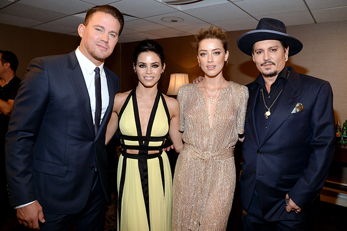 Ченнинг Татум, Дженна Деван-Татум, Эмбер Херд и Джонни Депп