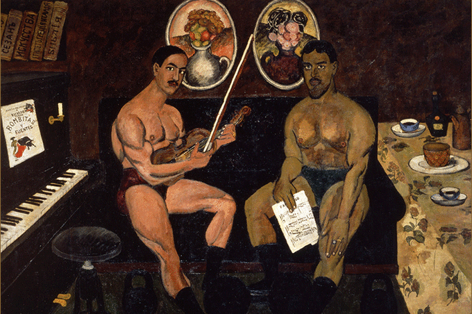 Илья Машков. Автопортрет и портрет Петра Кончаловского», 1910 Илья Машков. Автопортрет и портрет Петра Кончаловского», 1910