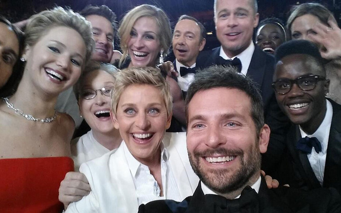 Одно из самых популярных селфи Оскар-2014