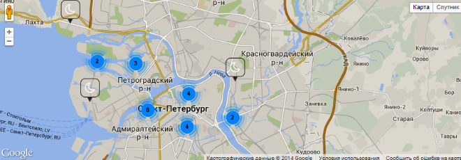 Интерактивная карта на сайте petersbike.ru Интерактивная карта на сайте petersbike.ru