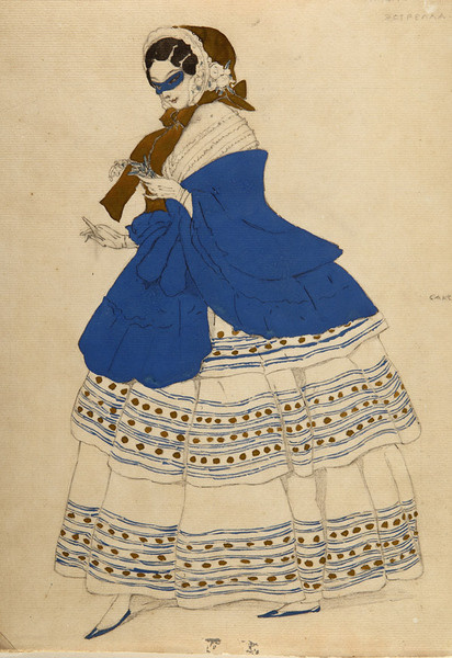Лев Бакст.
Эскиз костюма Эстреллы для балета «Карнавал». 1910. Лев Бакст.
Эскиз костюма Эстреллы для балета «Карнавал». 1910.