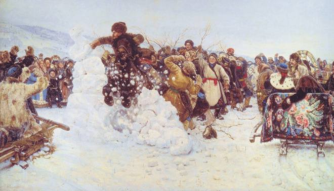 Василий Суриков «Взятие снежного городка», 1891. Василий Суриков «Взятие снежного городка», 1891.