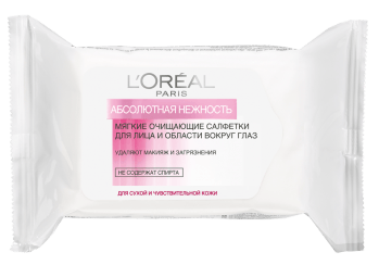 L'Oreal, «Абсолютная нежность», салфетки для снятия макияжа L'Oreal, «Абсолютная нежность», салфетки для снятия макияжа