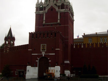 Спасская башня в день открытия иконы Спасская башня, Кремль, Москва, религия