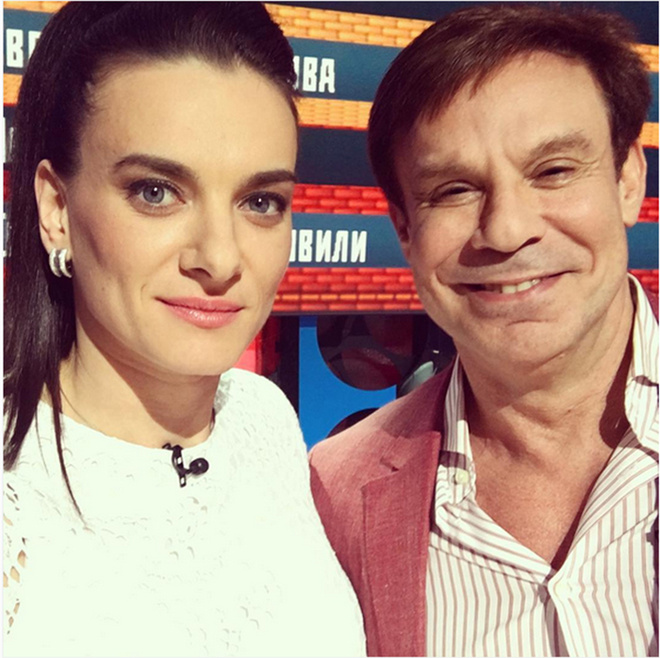 Елена Исинбаева и Ефим Шифрин в шоу Без страховки Олимпийская чемпионка Елена Исинбаева