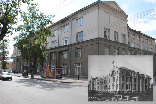 Дом Сибдальгосторга, ставший Новосибирской государственной консерваторией им. М.И. Глинки, ул. Советская, 31. Дом Сибдальгосторга, ставший Новосибирской государственной консерваторией им. М.И. Глинки, ул. Советская, 31.