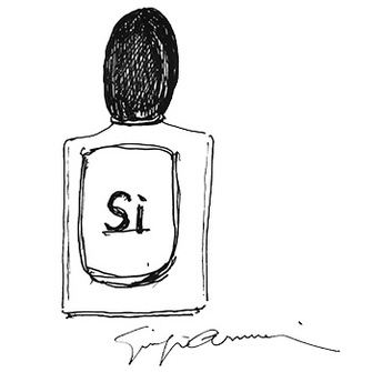 Новый аромат Sì призван стать воплощением итальянского стиля Giorgio Armani. Парфюмерная композиция строится на сочетании нот черной смородины, ванили, фрезии, розы и мускусного дерева.