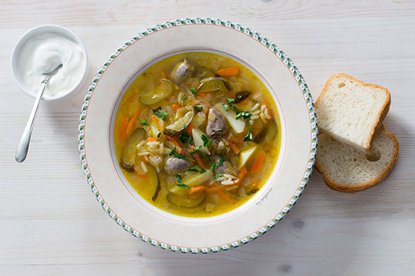 Рассольник с сердечками Рассольник с сердечками
