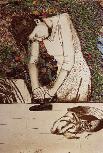 Вик Мюнис «Женщина, которая гладит (Изида)» (2008). Вик Мюнис «Женщина, которая гладит (Изида)» (2008).