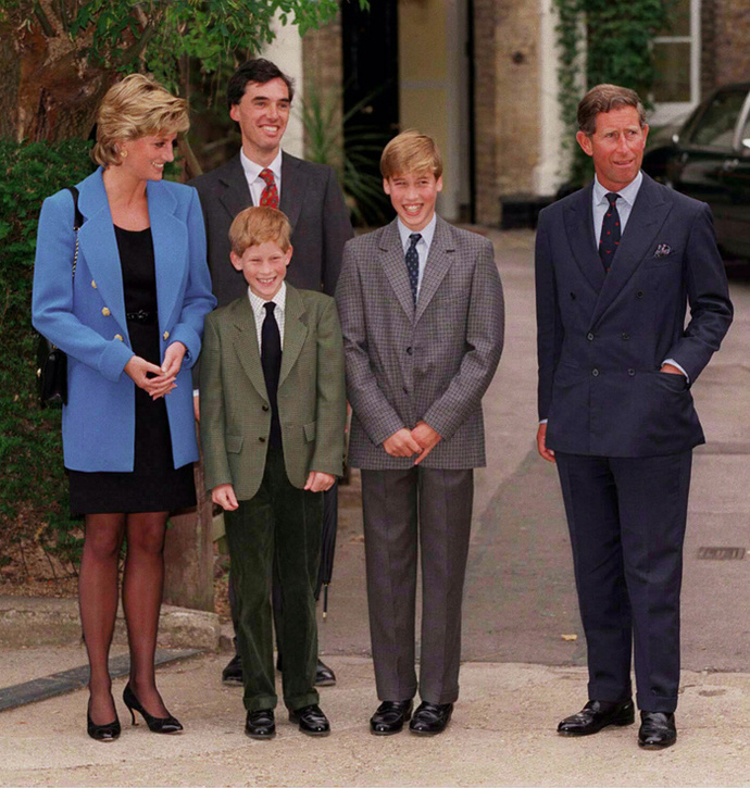 Принцесса Диана, принцы Гарри, Уильям и Чарльз