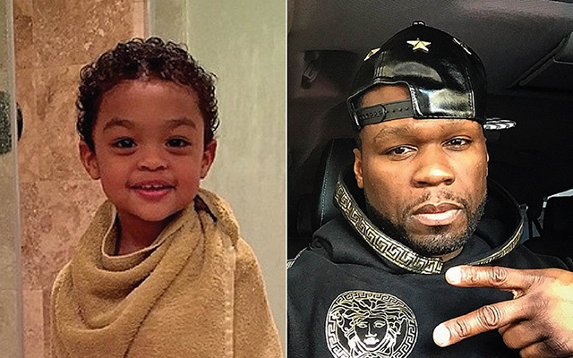 Сайр и его папа, рэпер 50 Cent Сайр и его папа, рэпер 50 Cent
