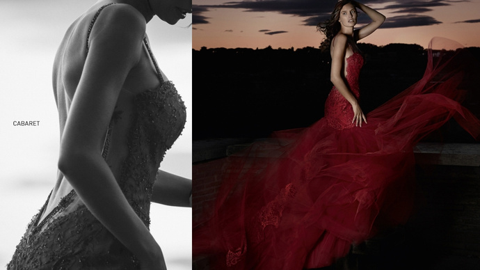 Красное свадебное платье: фото