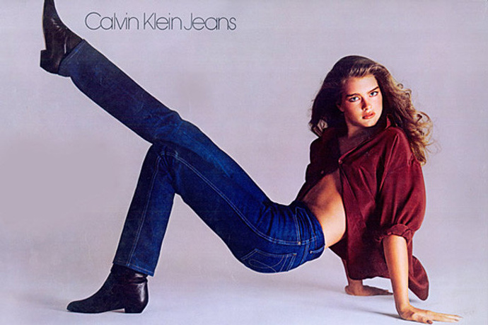 Брук Шилдс в рекламной кампании Calvin Klein Jeans