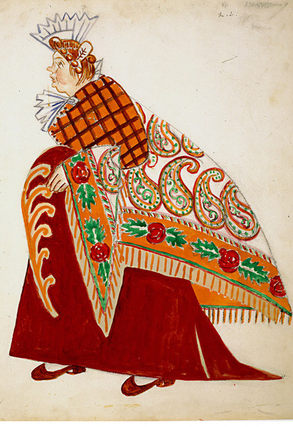 Михаил Ларионов «Сваха». Эскиз костюма к балету «Шут». 1915. Михаил Ларионов «Сваха». Эскиз костюма к балету «Шут». 1915.