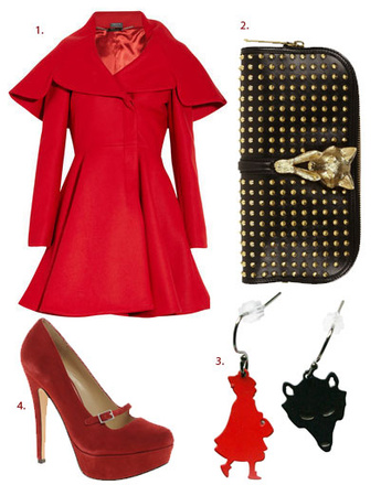 1. Плащ Alexander McQueen; 2. клатч Burberry Prorsum; серьги N2 by Les Nereides; 4. туфли Aldo