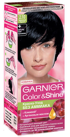 Краска-уход без аммиака Garnier Color Shine с клюквой и аргановым маслом, оттенок «Черничный черный». Создает натуральный сияющий оттенок, защищает от сухости, максимально усиливает блеск. Масло клюквы, признанный антиоксидант, надолго продлевает сияние цвета. Краска-уход без аммиака Garnier Color Shine с клюквой и аргановым маслом, оттенок «Черничный черный». Создает натуральный сияющий оттенок, защищает от сухости, максимально усиливает блеск. Масло клюквы, признанный антиоксидант, надолго продлевает сияние цвета.