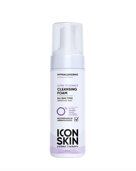 ICON SKIN Пенка для умывания лица Ultra Tolerance для всех типов кожи с пантенолом и увлажняющим фактором