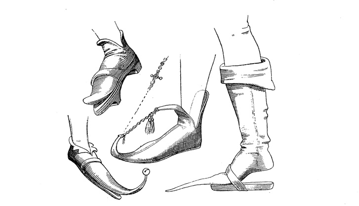 Средневековая мода на острые туфли провоцировала проблемы со здоровьем