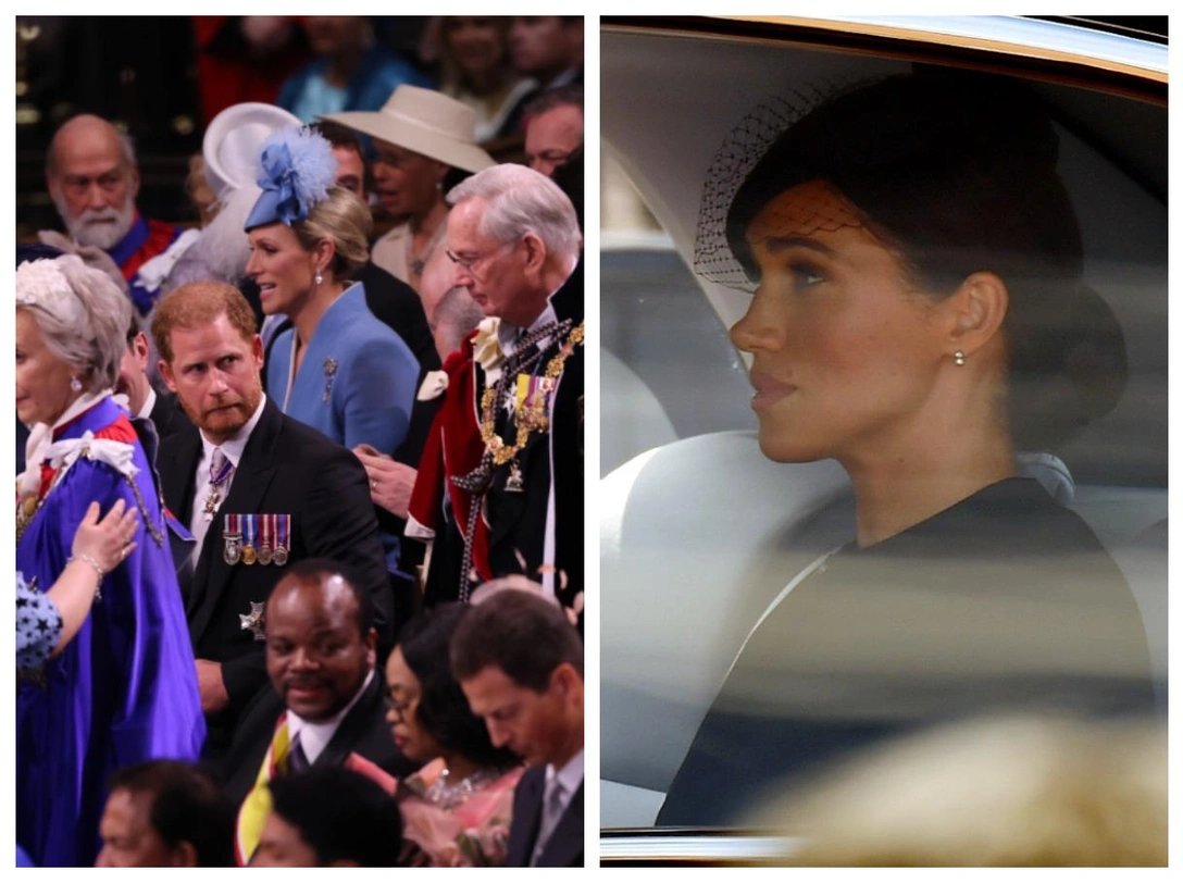 Принц Гарри на коронации Карла III, 6 мая 2023, герцогиня Меган после того, как гроб покойной королевы был отправлен в Вестминстер-холл, 14 сентября 2022 | marieclaire.ru