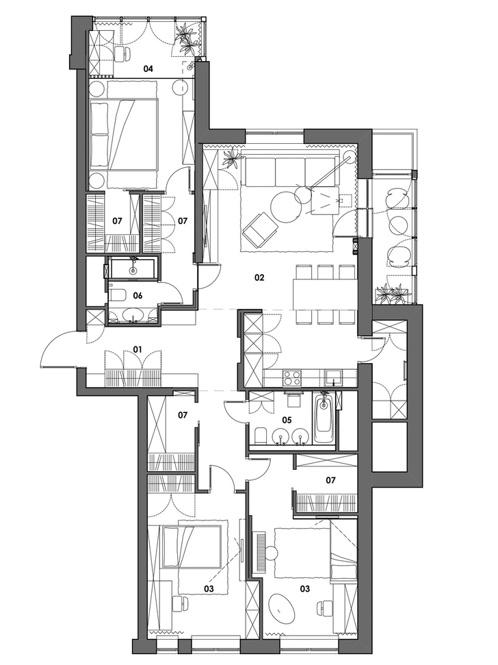 Уютная минималистичная квартира 140 м² в Москве