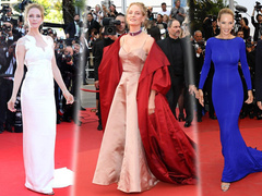 Эти 5 платьев доказывают, что Ума Турман — королева Каннского кинофестиваля