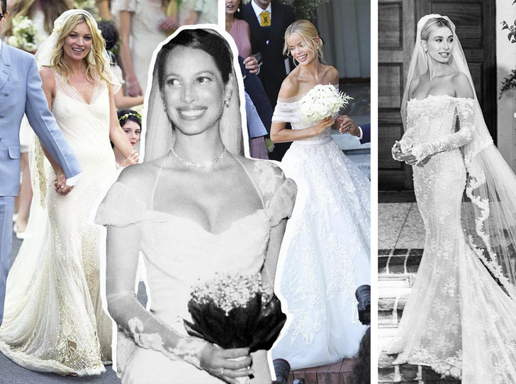 Невесты на миллион: 8 потрясающих свадебных платьев, в которых выходили замуж топ-модели