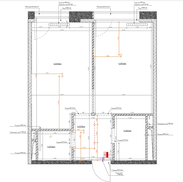 Монохромная квартира 58 м² для холостяка