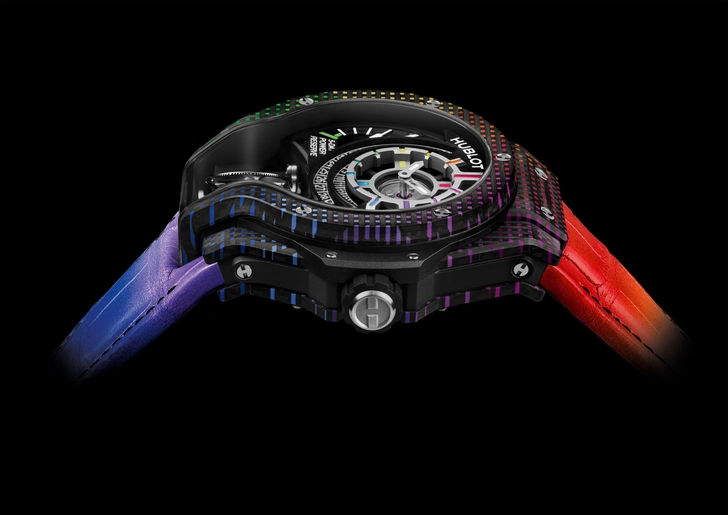 Hublot представили часы MP-09 Tourbillon Bi-Axis Rainbow 3D Carbon