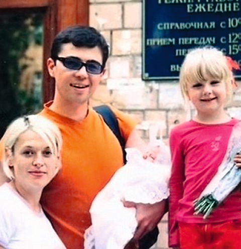 Сергей Бодров с семьей