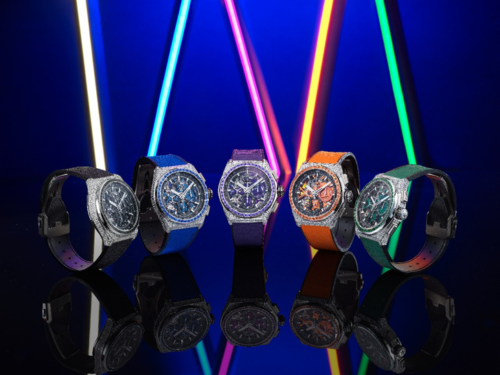 Новые часы Zenith с цветными механизмами и драгоценными камнями