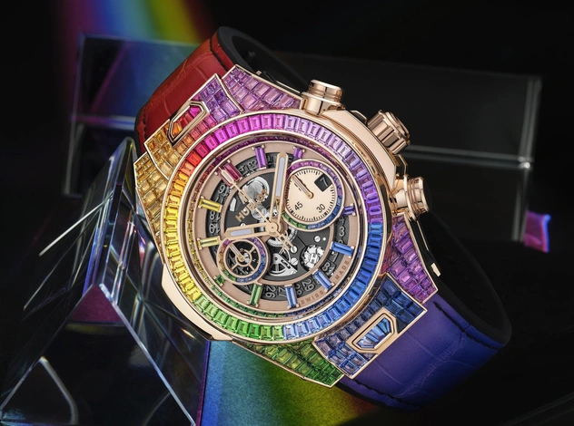 Радужная новинка: Hublot представил новинку Big Bang Unico Full Baguette Rainbow