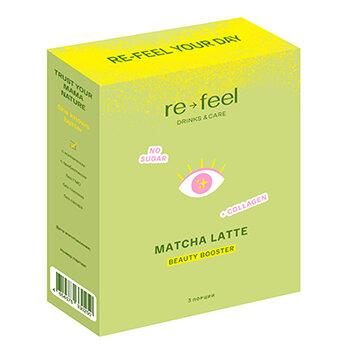 Чай Re-feel Матча-латте Beauty booster с коллагеном