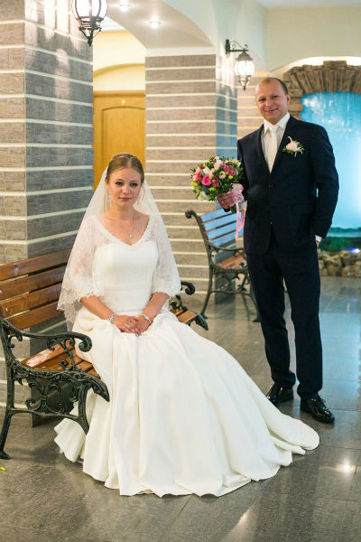 Дарья и Павел в день свадьбы