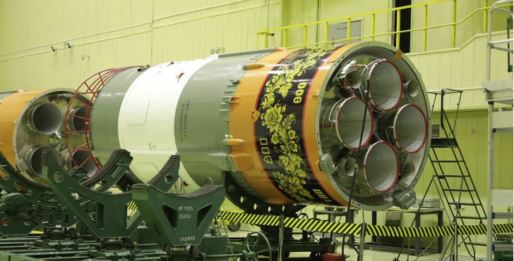 Вот как выглядит ракета-носитель «Союз», расписанная под хохлому