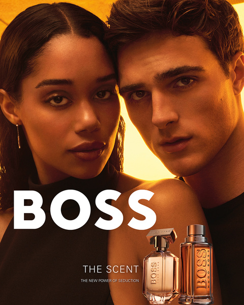 Джейкоб Элорди и американская модель Лора Харриер стали лицами парных ароматов Boss The Scent Le Parfum