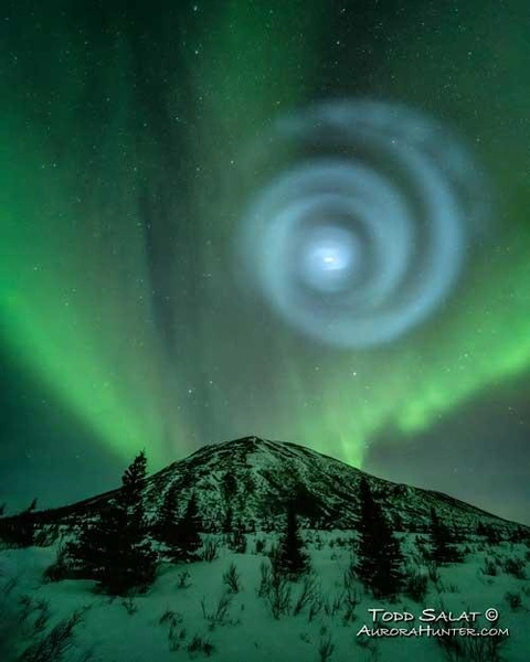 Спираль в небе над Аляской: история самой странной фотографии северного сияния