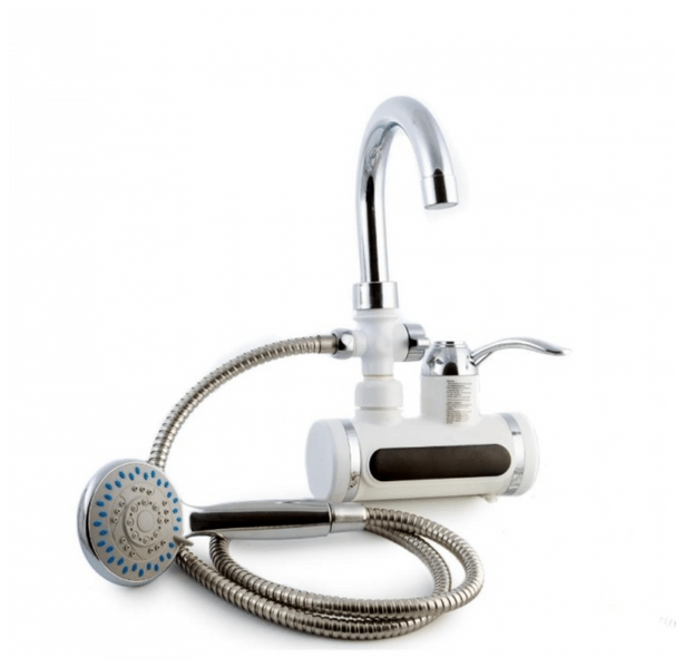 Компактный проточный электрический кран-водонагреватель с душем Instant Electric Heating Water Faucet & Shower