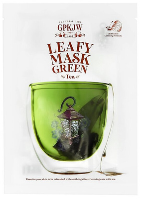 Маска для лица GPKJW с экстрактами листьев перечной мяты и зеленого чая (успокаивающая) 30 мл
