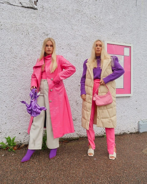 Как носить color blocking зимой 2021: вдохновляемся луками fashion-инфлюенсеров