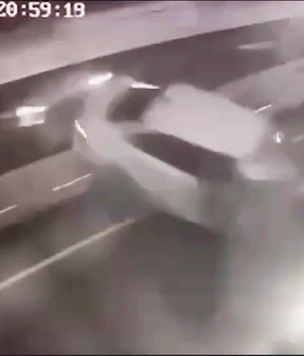 Момент аварии с Ксенией Собчак попал на видео