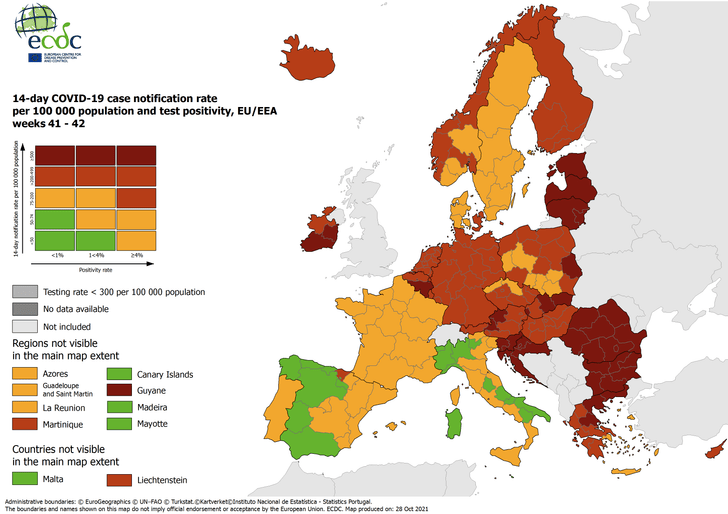 Европейские страны, которые считают самыми опасными для туризма из-за COVID-19