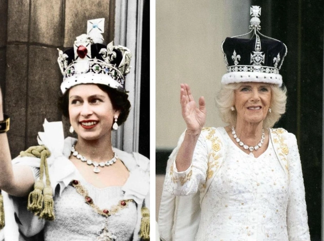 70 лет спустя: как выглядели Елизавета II и Камилла в день своей коронации — 15 редких фото