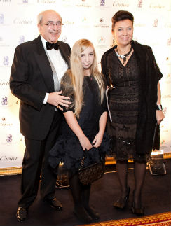 Александр Добровинский с женой Мариной и младшей дочерью Адрианой