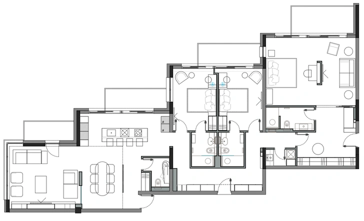 Квартира 180 м² с видом на море в Сочи