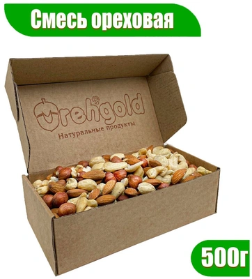 Смесь ореховая №1 /Миндаль/Кешью/Фундук/Арахис OrehGold, 500г