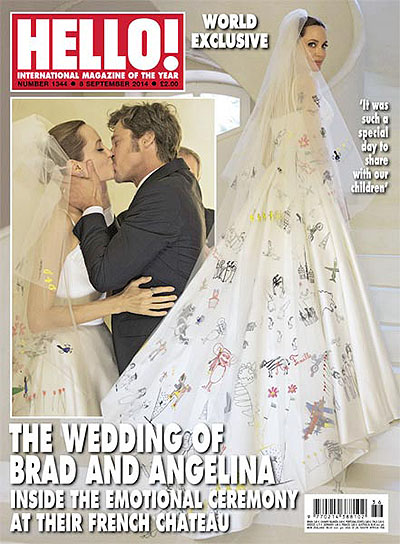 Еще одна обложка с актрисой в свадебном платье