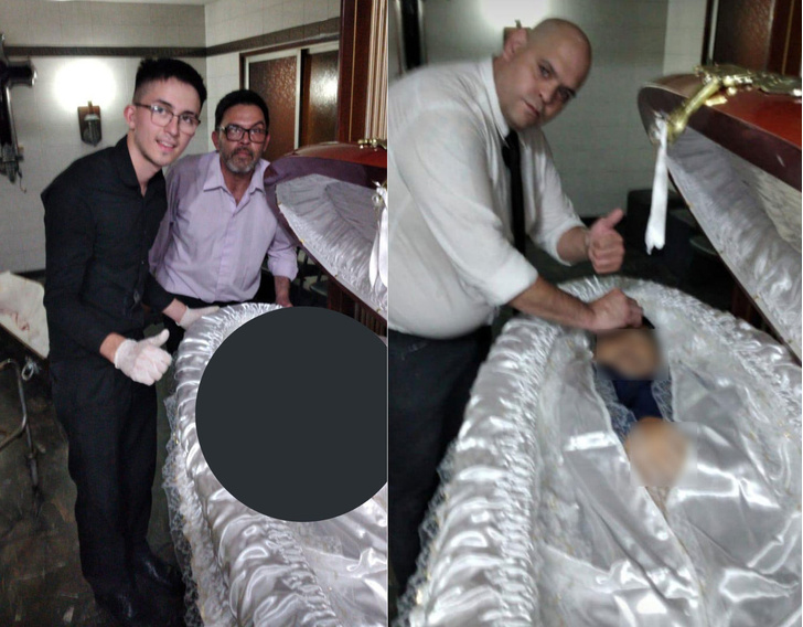 Сотрудники похоронной службы устроили фотосессию с трупом Диего Марадоны