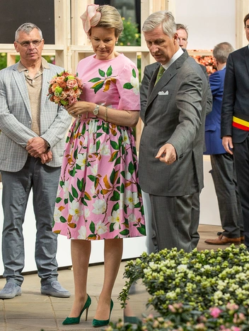Королевская чета Бельгии на открытии 36-й цветочной выставки Floralien Ghent, Гент, 28 апреля 2022